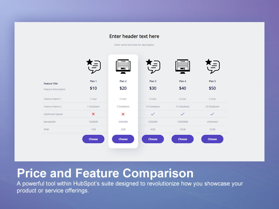 Pricing Table