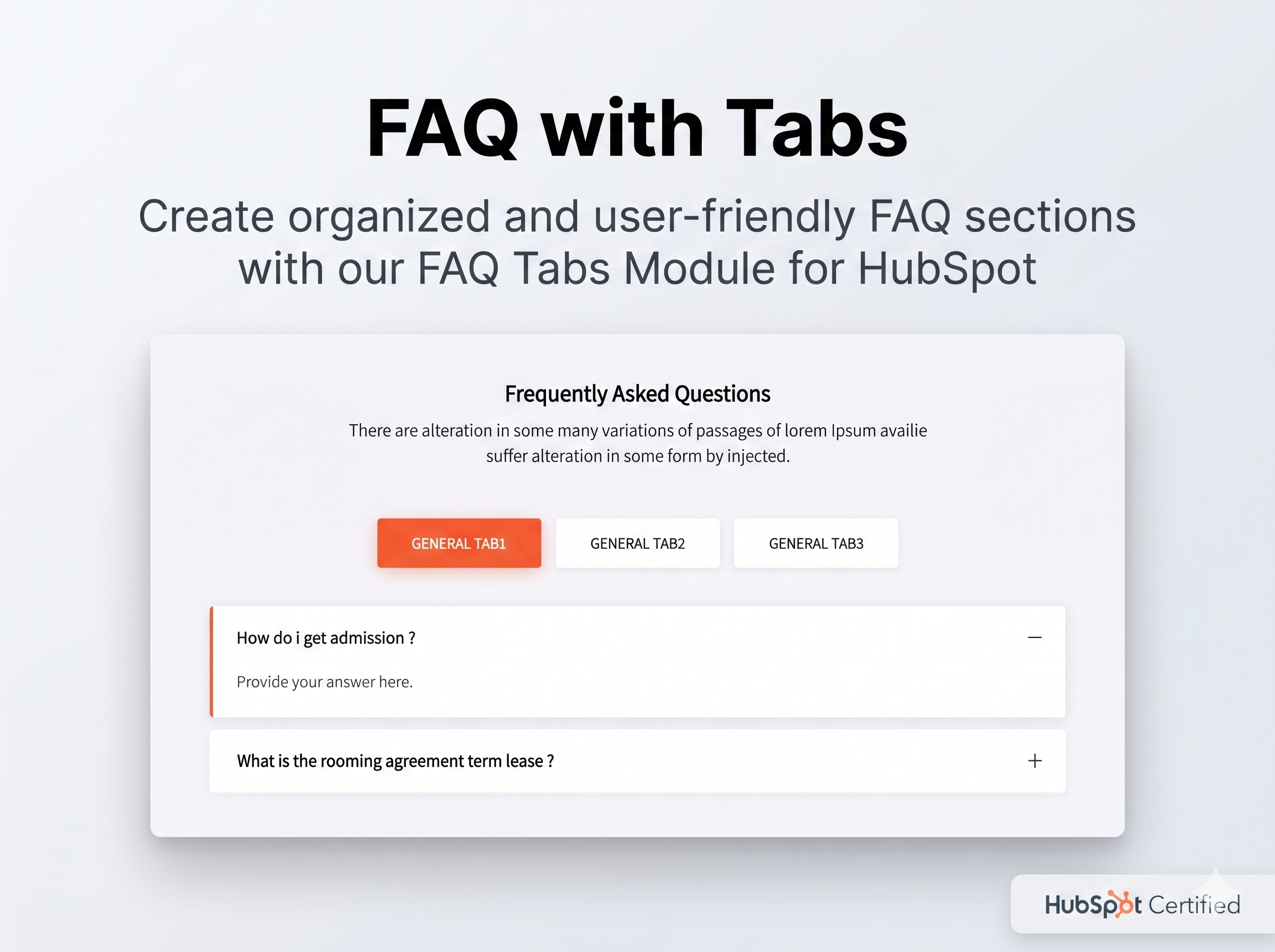 FAQ with Tabs