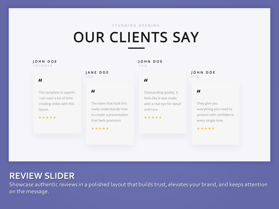 CV Review Slider