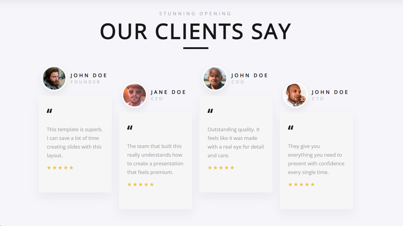 CV Review Slider